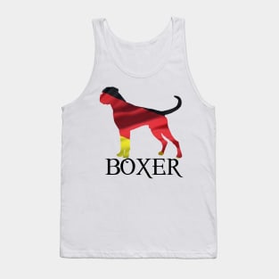 German BOXER  Silhouette  Dog German Flag Tank Top